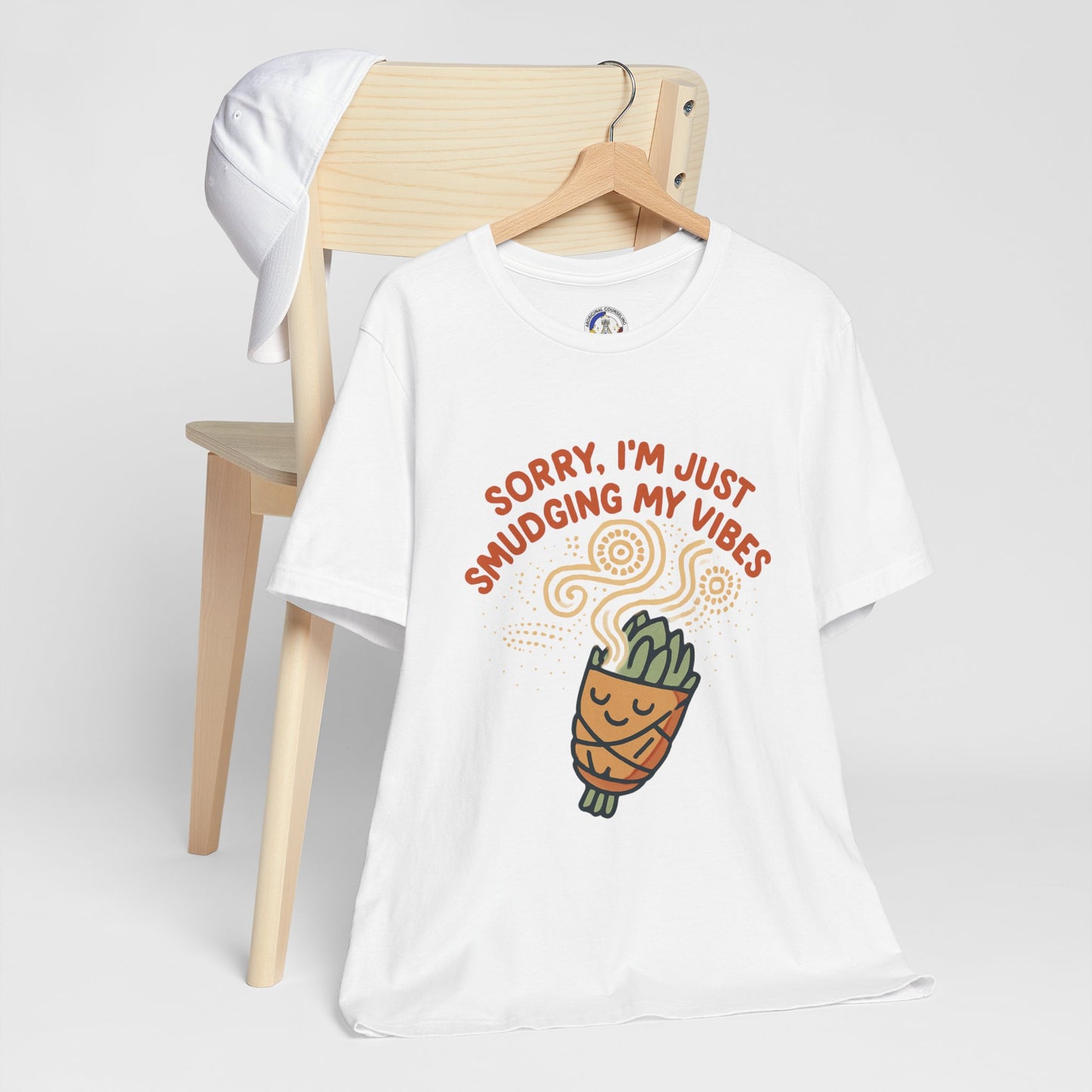 Funny Smudge Vibes Unisex Tee, Casual Shirt for Plant Lovers, Gift for Friends, Self-Care Day, Spring Fashion, Meme T-Shirt