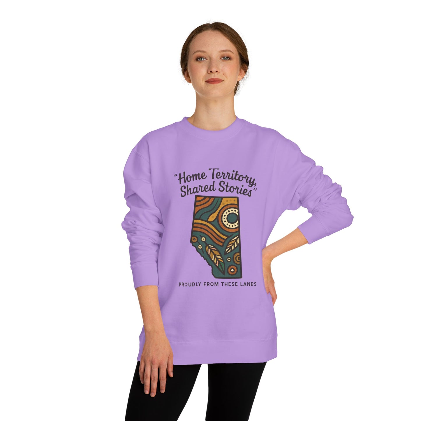 Cozy Cultural Sweatshirt, Home Territory Shared Stories Apparel, Unisex Gift, Casual Wear, Winter Wardrobe, Thoughtful Present