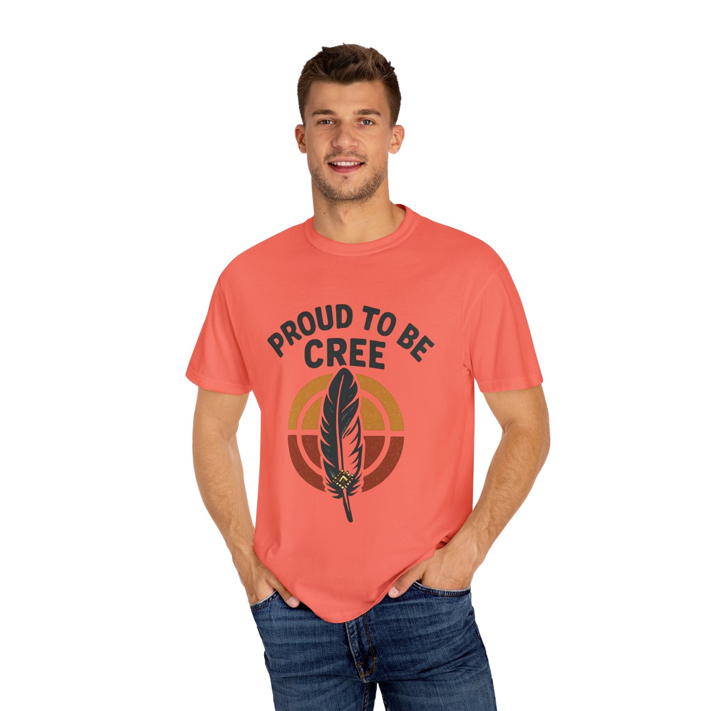 Proud to Be Cree Unisex Garment-Dyed T-shirt, Indigenous Pride Shirt, Ethnic Heritage Tee, Casual Wear, Gift for Native Culture Enthusiasts