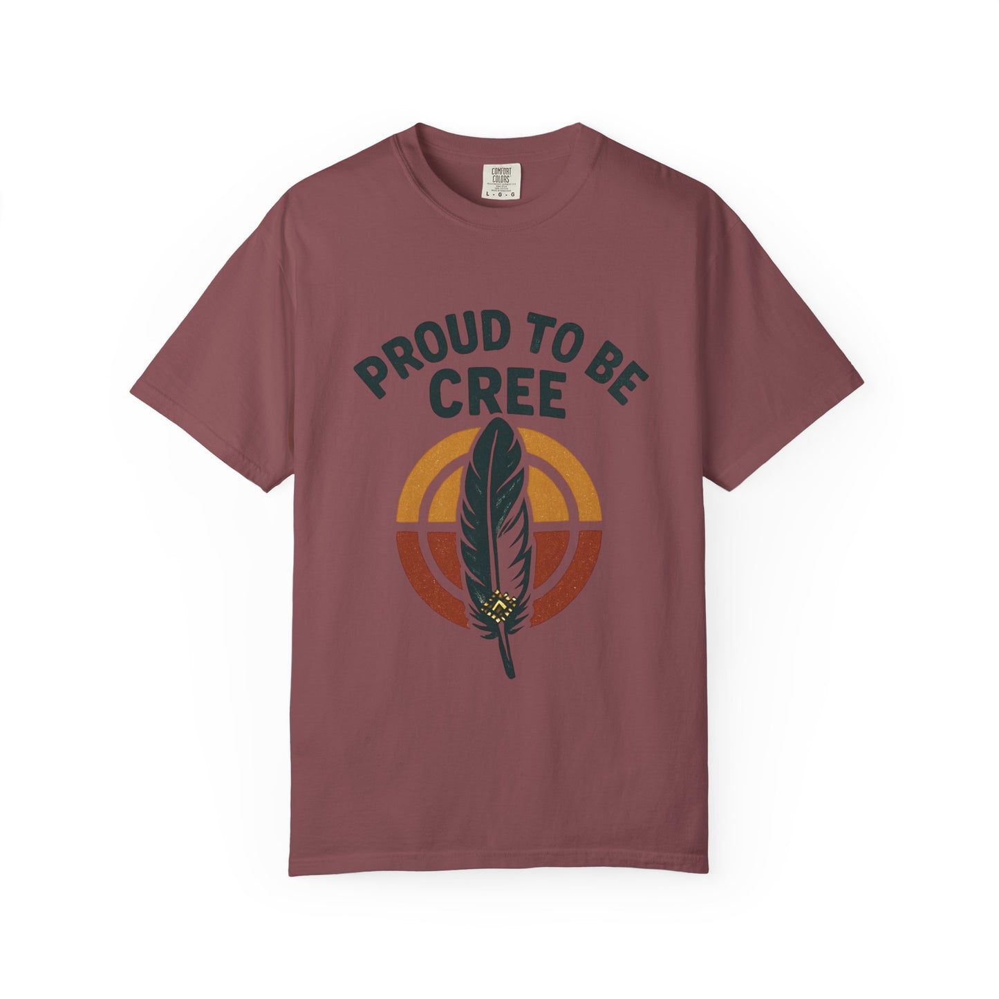 Proud to Be Cree Unisex Garment-Dyed T-shirt, Indigenous Pride Shirt, Ethnic Heritage Tee, Casual Wear, Gift for Native Culture Enthusiasts
