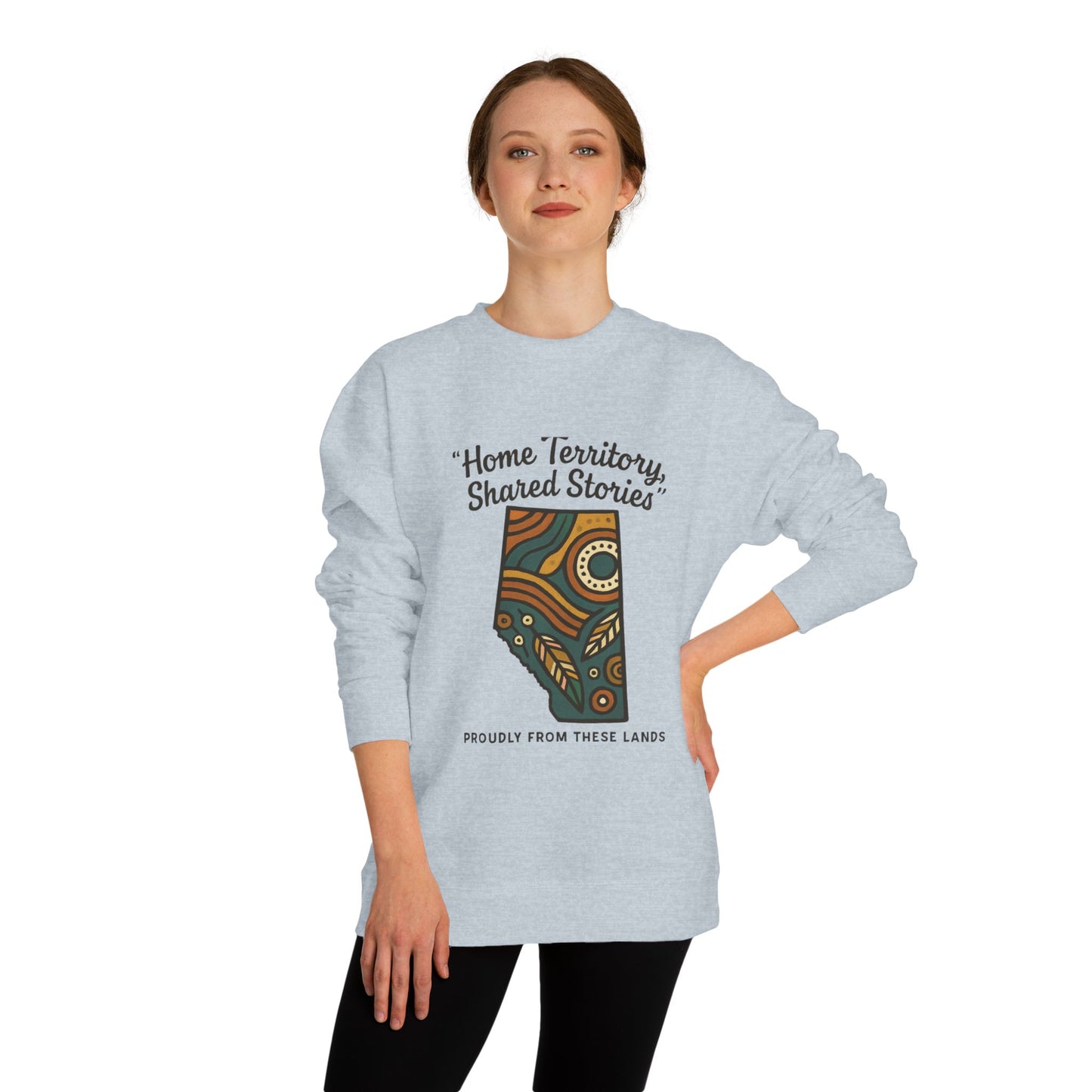 Cozy Cultural Sweatshirt, Home Territory Shared Stories Apparel, Unisex Gift, Casual Wear, Winter Wardrobe, Thoughtful Present