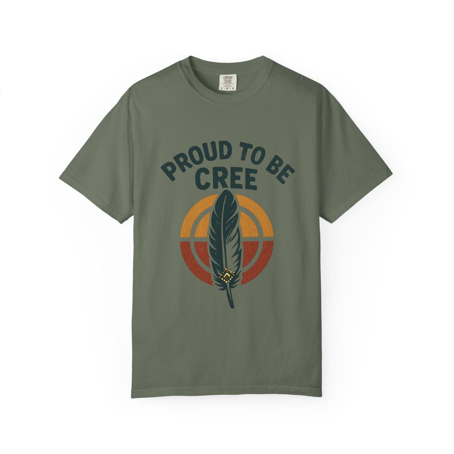 Proud to Be Cree Unisex Garment-Dyed T-shirt, Indigenous Pride Shirt, Ethnic Heritage Tee, Casual Wear, Gift for Native Culture Enthusiasts