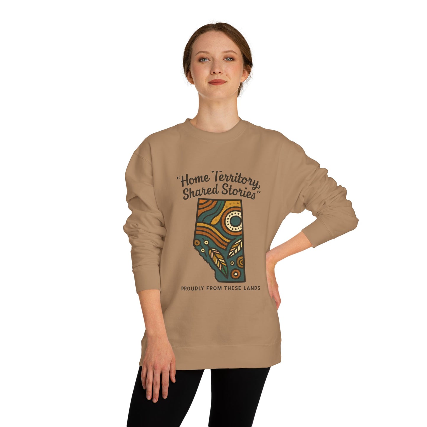 Cozy Cultural Sweatshirt, Home Territory Shared Stories Apparel, Unisex Gift, Casual Wear, Winter Wardrobe, Thoughtful Present
