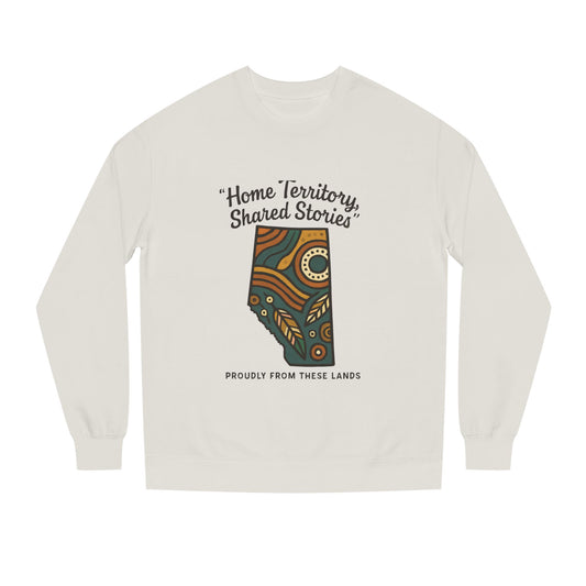 Cozy Cultural Sweatshirt, Home Territory Shared Stories Apparel, Unisex Gift, Casual Wear, Winter Wardrobe, Thoughtful Present