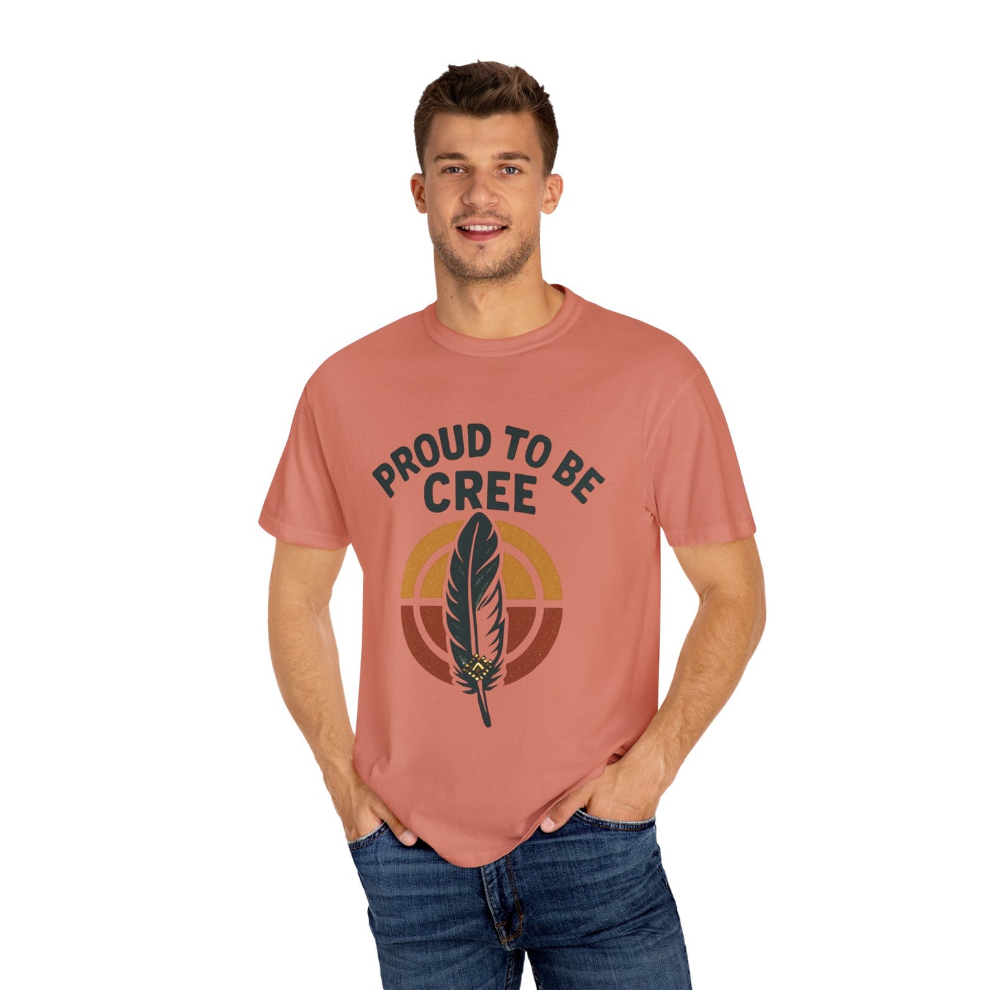 Proud to Be Cree Unisex Garment-Dyed T-shirt, Indigenous Pride Shirt, Ethnic Heritage Tee, Casual Wear, Gift for Native Culture Enthusiasts
