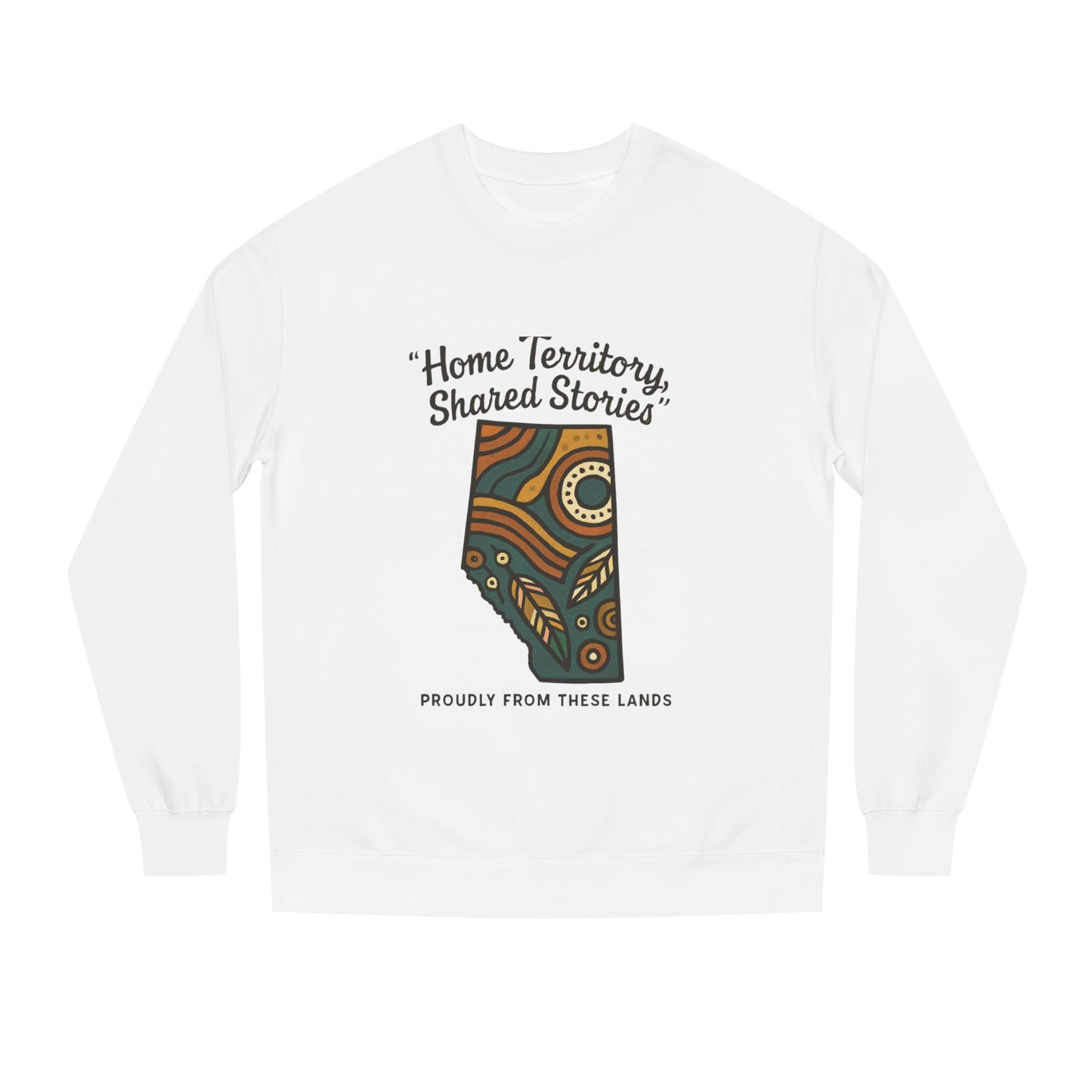 Cozy Cultural Sweatshirt, Home Territory Shared Stories Apparel, Unisex Gift, Casual Wear, Winter Wardrobe, Thoughtful Present