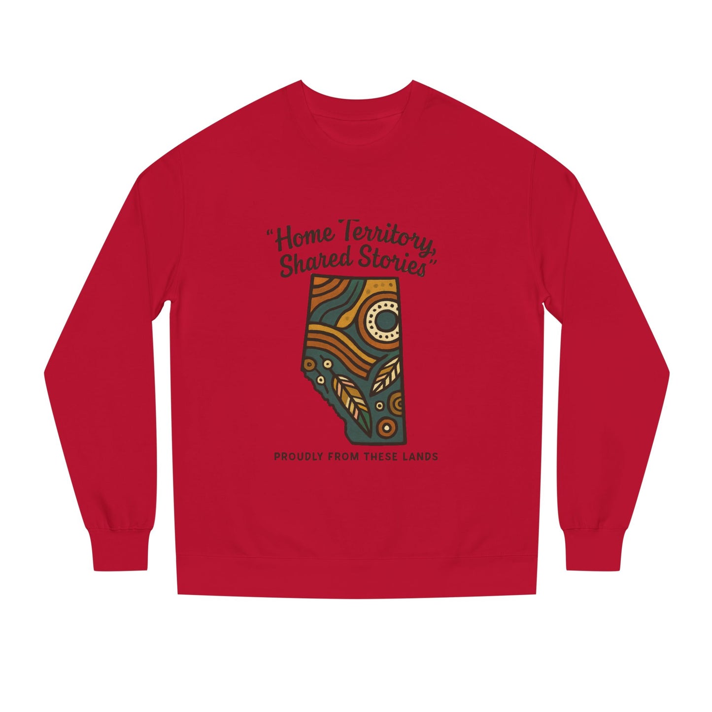 Cozy Cultural Sweatshirt, Home Territory Shared Stories Apparel, Unisex Gift, Casual Wear, Winter Wardrobe, Thoughtful Present