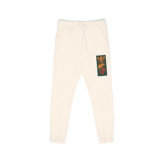 Cozy Flower-Printed Unisex Sweatpants, Fleece Lounge Pants, Casual Athleisure, Gift for Him/Her, Relaxation Wear