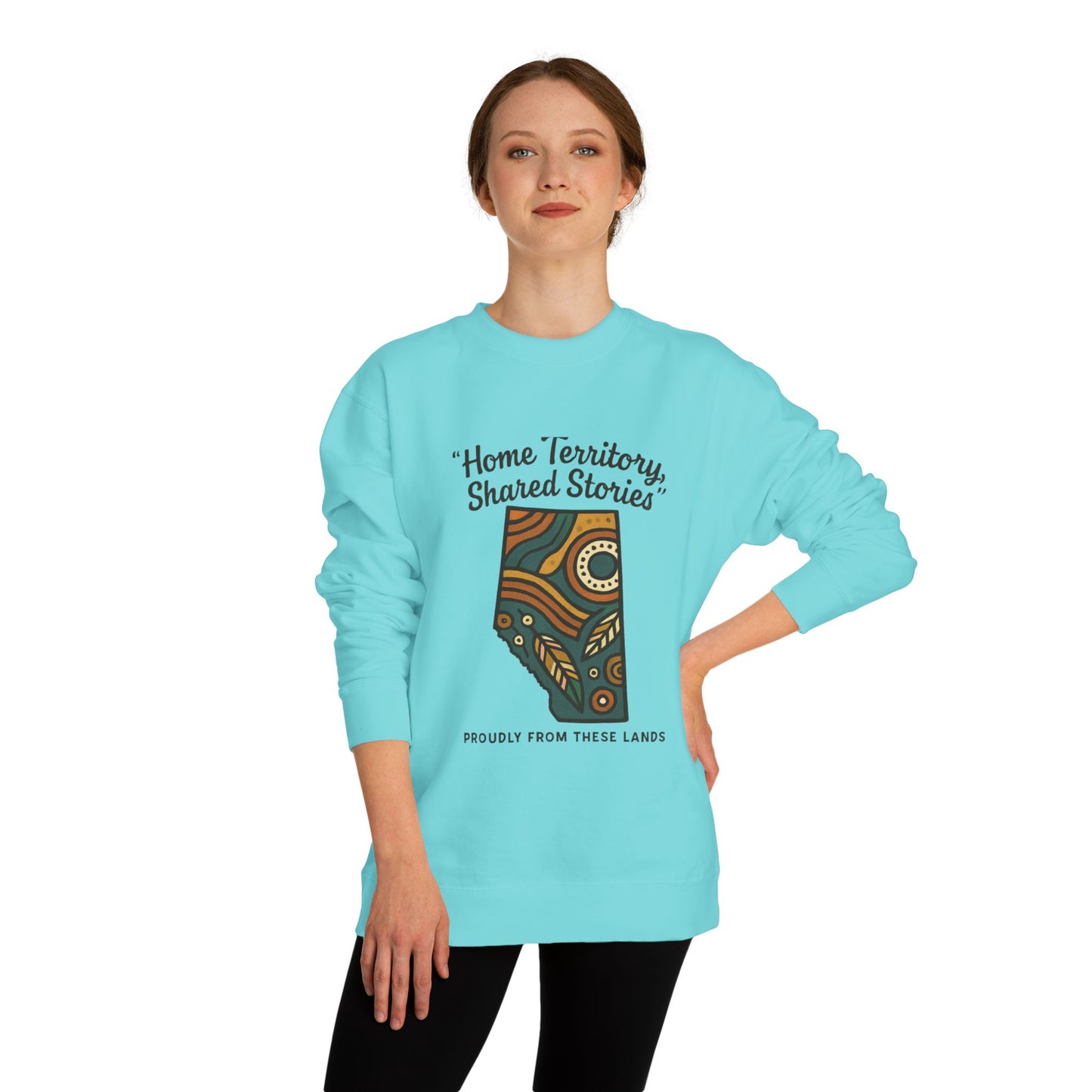 Cozy Cultural Sweatshirt, Home Territory Shared Stories Apparel, Unisex Gift, Casual Wear, Winter Wardrobe, Thoughtful Present