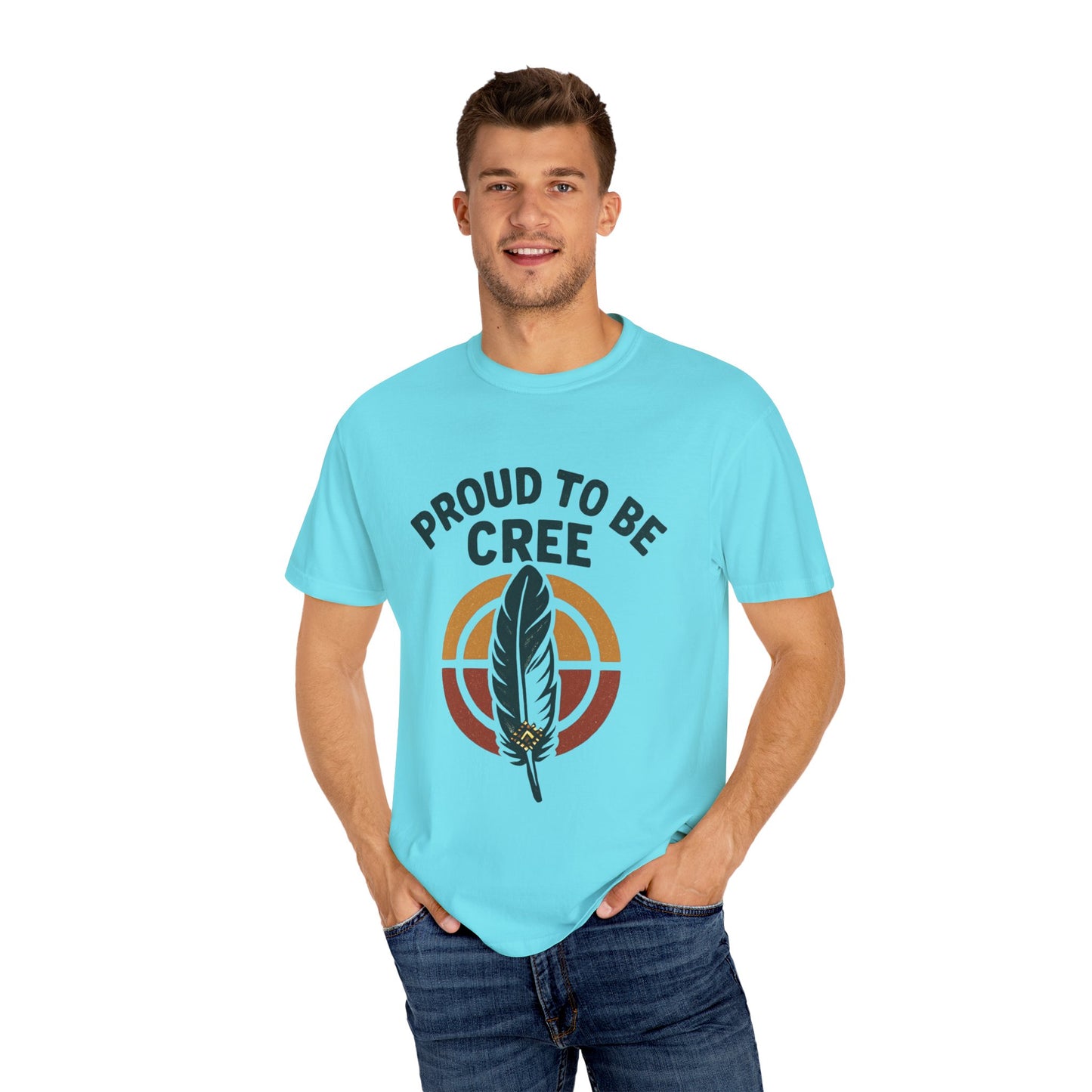 Proud to Be Cree Unisex Garment-Dyed T-shirt, Indigenous Pride Shirt, Ethnic Heritage Tee, Casual Wear, Gift for Native Culture Enthusiasts